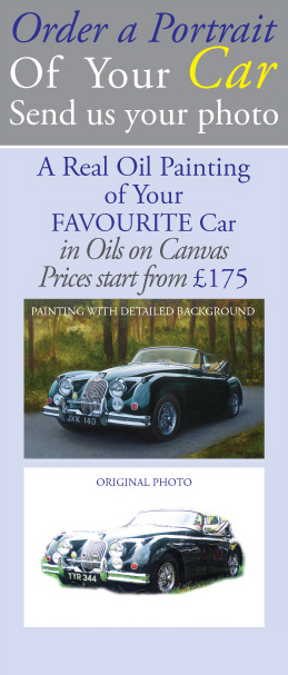 Order a Portrait Of Your Car Send us your photo A Real Oil Painting of Your FAVOURITE Car in Oils on Canvas